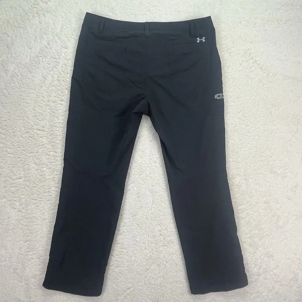 Under Armour Golf Pants Mens 36x30 Gray Straight Stretch‎ Nylon Polyester Vented